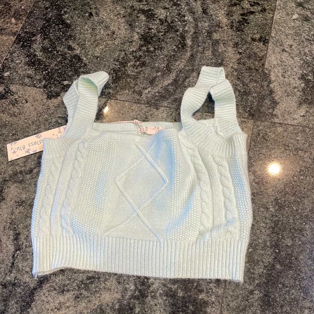 NWT sea green Sweater tank